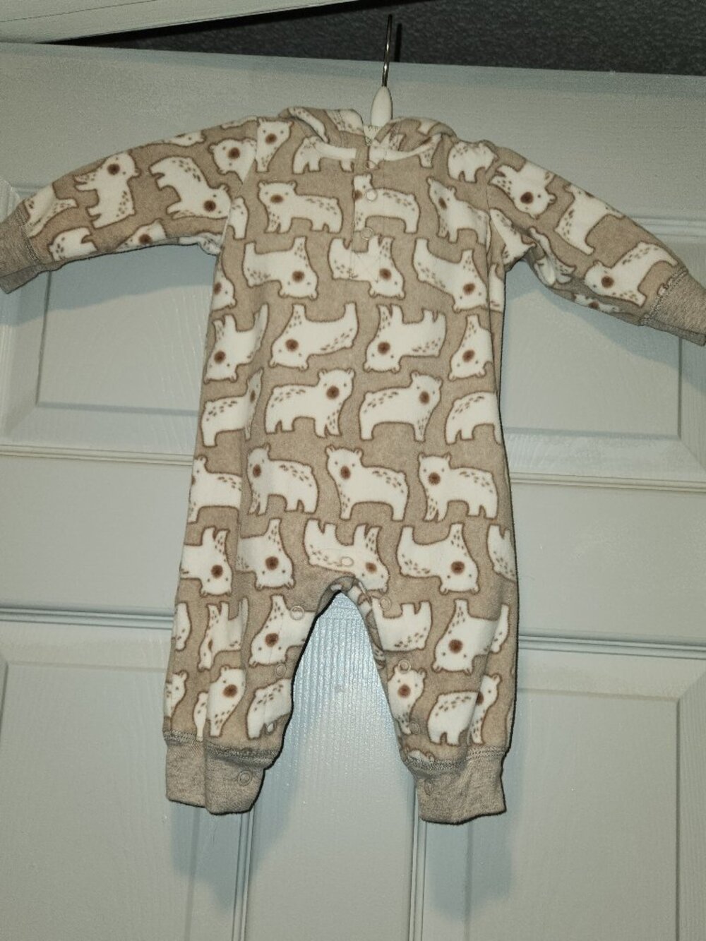 Carter’s Just One You Baby Fleece Bear Sleeper 3M Beige One Piece